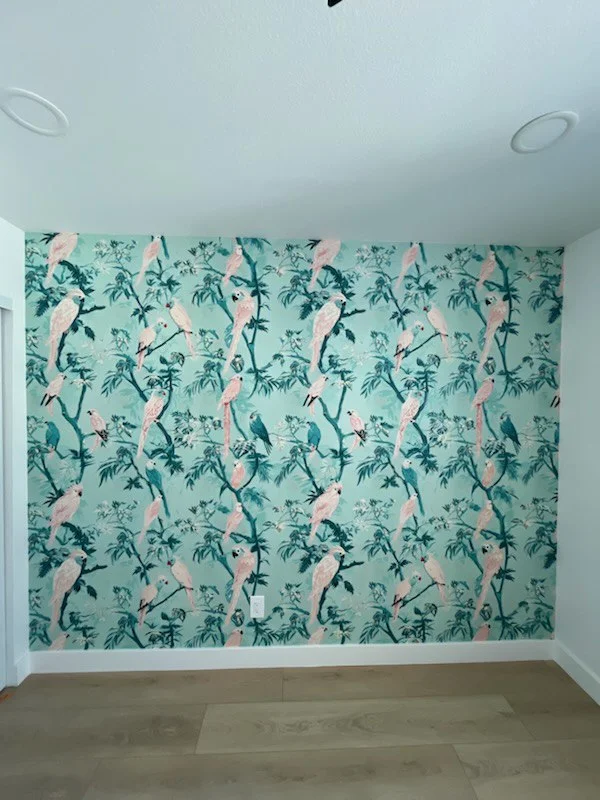 Custom wallpaper accent wall Orlando