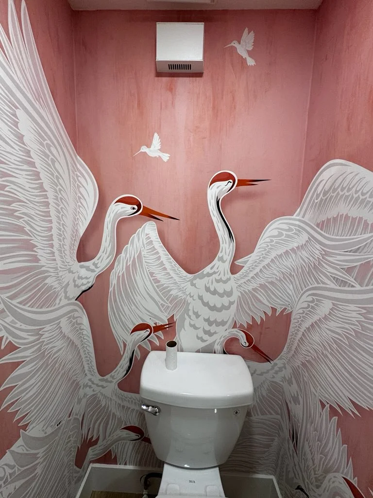 Commercial wallpaper installation in Orlando office